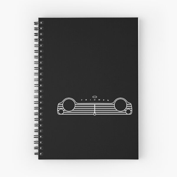 Item preview, Triumph TR4A classic British roadster sports car minimalist front outline graphic (white) designed and sold by soitwouldseem.