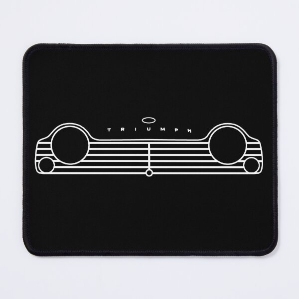 Item preview, Triumph TR4A classic British roadster sports car minimalist front outline graphic (white) designed and sold by soitwouldseem.