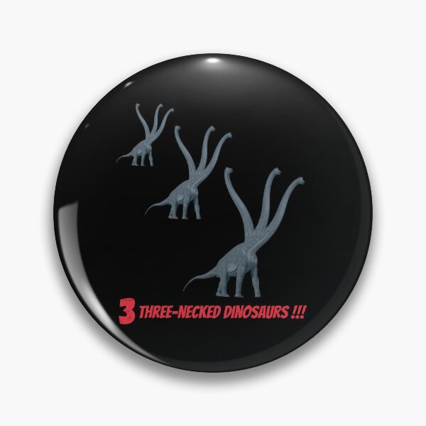 Item preview, 3 three-necked dinosaurs (in black) designed and sold by CosmicStory.