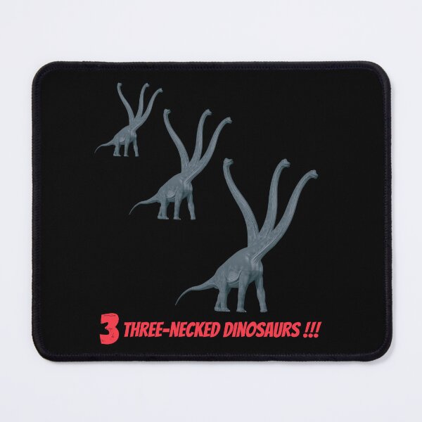 Item preview, 3 three-necked dinosaurs (in black) designed and sold by CosmicStory.