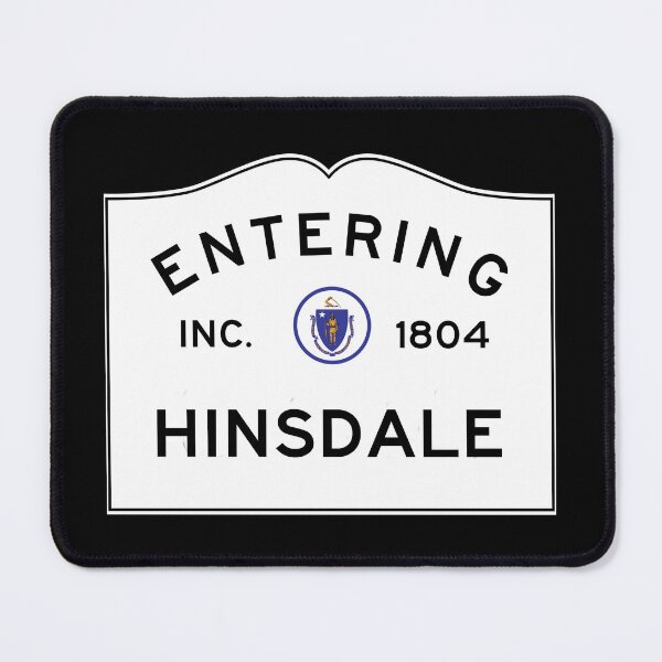 Item preview, Entering Hinsdale Massachusetts - Commonwealth of Massachusetts Road Sign  designed and sold by NewNomads.