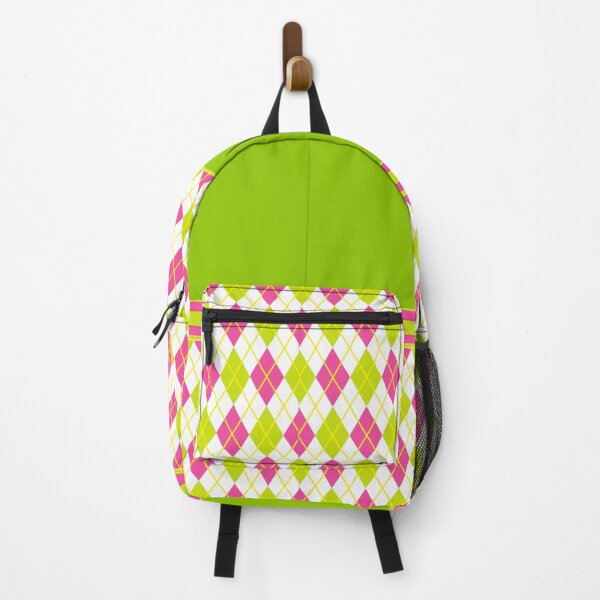 Item preview, Argyle Pattern Print Magenta Pink Gold White Green Lime Vintage Retro Atomic Age Mid Mod Golf Punk designed and sold by Shayna Westfall.