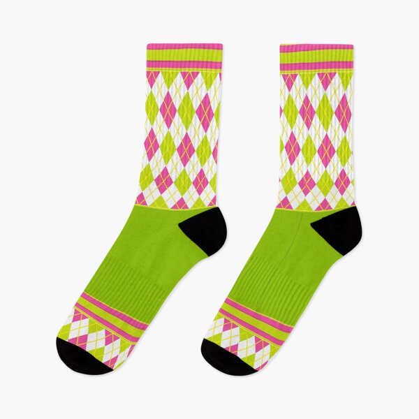 Item preview, Argyle Pattern Print Magenta Pink Gold White Green Lime Vintage Retro Atomic Age Mid Mod Golf Punk designed and sold by Shayna Westfall.