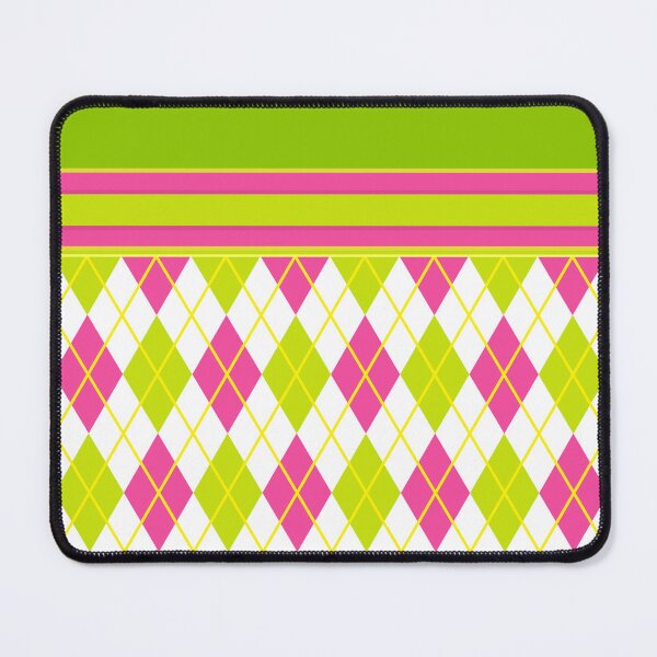 Item preview, Argyle Pattern Print Magenta Pink Gold White Green Lime Vintage Retro Atomic Age Mid Mod Golf Punk designed and sold by Shayna Westfall.