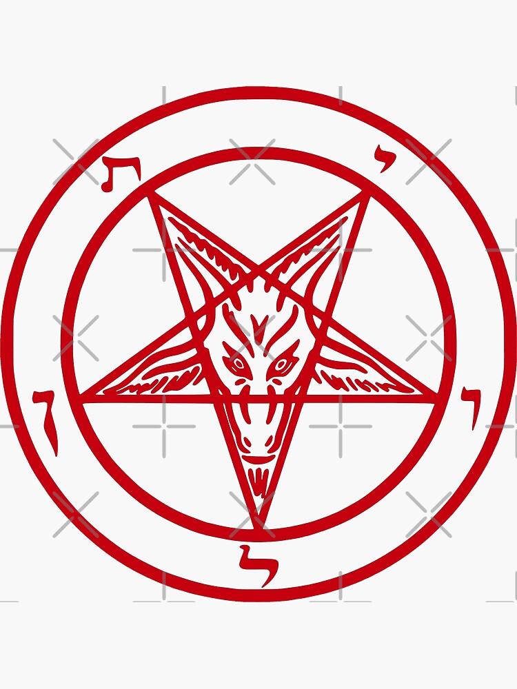 Pegatina «Sello De Baphomet - Pentagrama (Edición Roja)» De Corpor1de ...