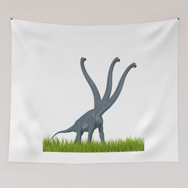 Item preview, Three-necked dinosaur (grass edition) designed and sold by CosmicStory.