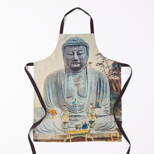 Item preview, The Bronze Buddha at Kamakura, Hand–colored Albumen Silver Print from Japan Photography designed and sold by BossyCatHome.