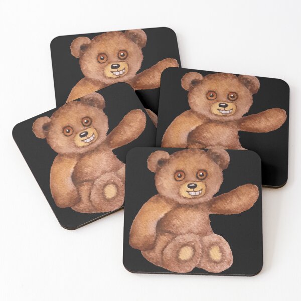Item preview, Cute smiling teddy bear with big teeth painted with watercolors designed and sold by Andreja's shop.