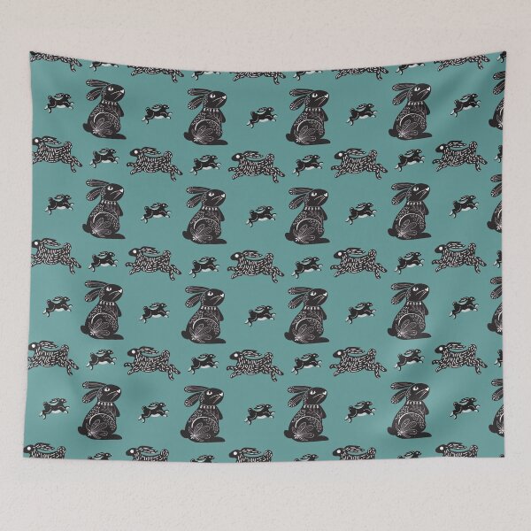 Item preview, Dark Easter Bunnies pattern designed and sold by CameleonDesign.