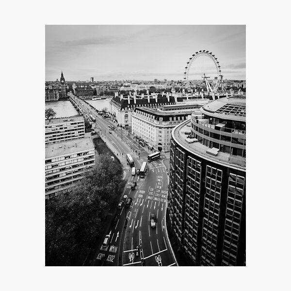 Black and White London City Photographic Print