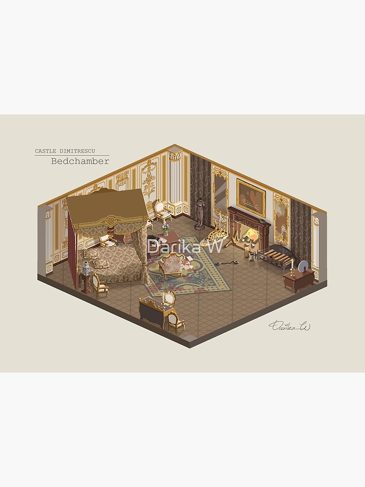 "Castle Dimitrescu Bedchamber" Poster for Sale by paintdks Redbubble