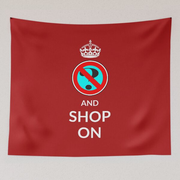 Item preview, Keep Calm No Questions And Shop On T shirt - No Questions T shirt - Mens Womens T shirt designed and sold by Apikoedesign.