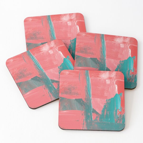 Item preview, Aesthetic pastel art pattern. Emerald green and pink painting. designed and sold by AimiAesthetic.