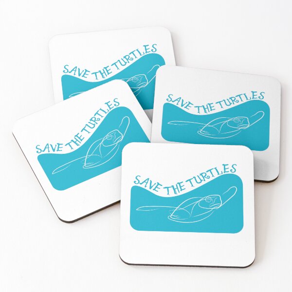 Item preview, Save the turtles. One Line Art of Turtle in white color designed and sold by evk-art.