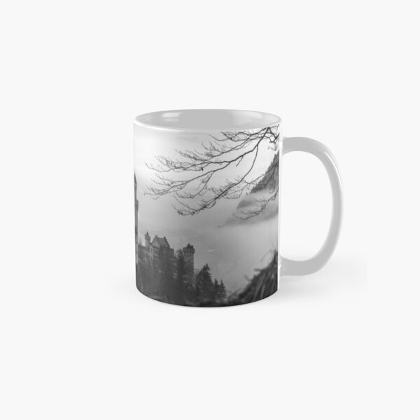Black and White Neuschwanstein Castle Classic Mug