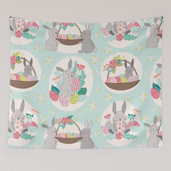 Item preview, Easter egg and bunnies designed and sold by Terelaska.
