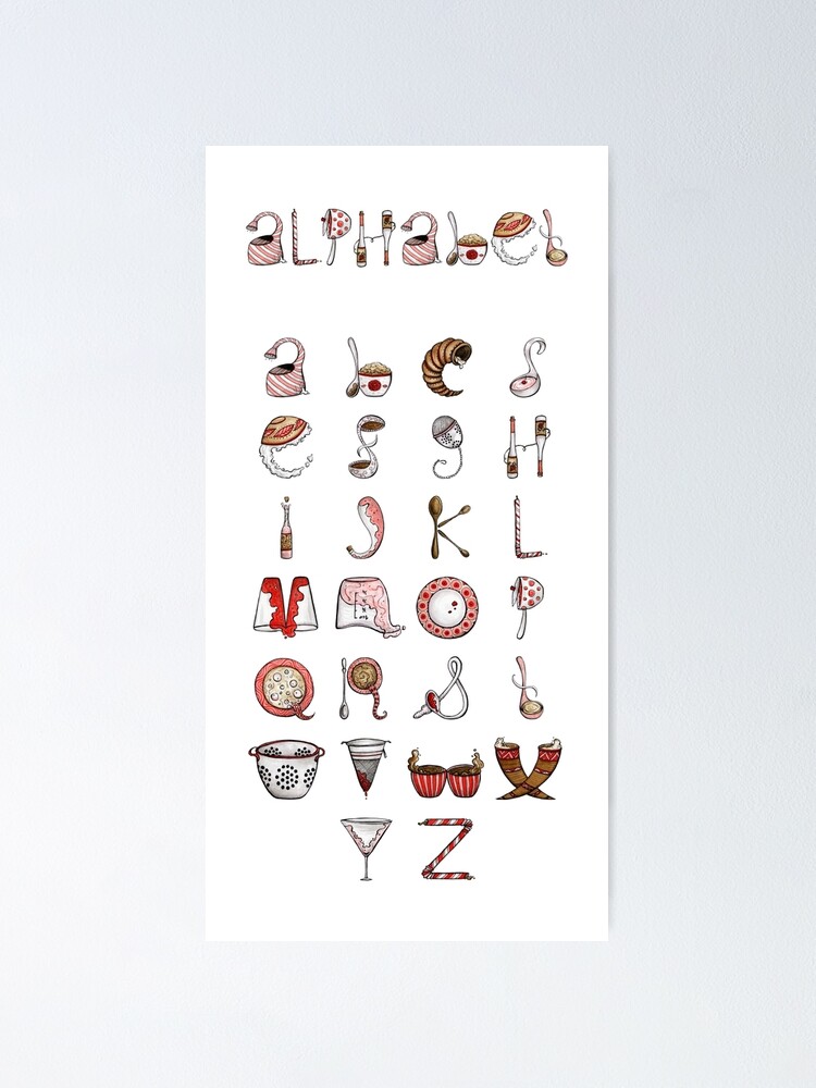 Alternate view of Spills & Spoons Alphabet Poster