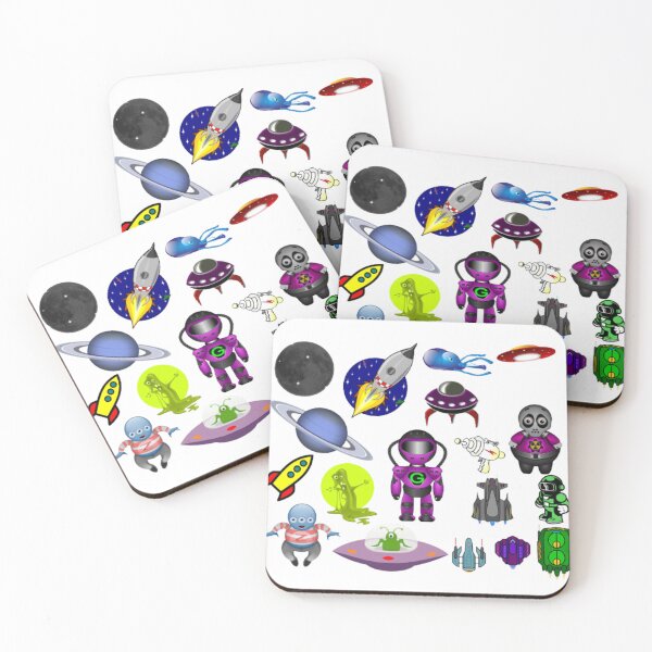 Item preview, Space art clip aliens stickers designed and sold by BestDesign87.