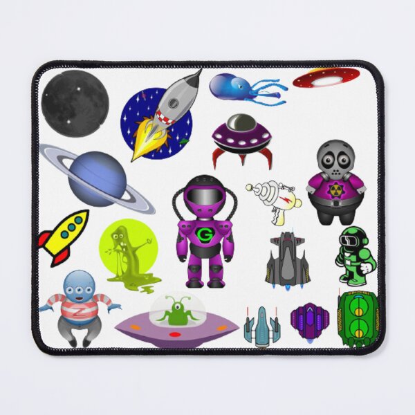 Item preview, Space art clip aliens stickers designed and sold by BestDesign87.