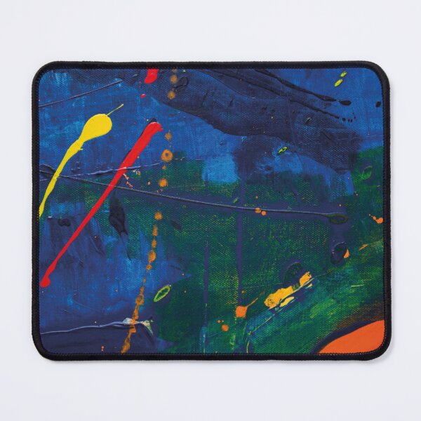 Item preview, Modern Aesthetic art pattern. Blue, red and yellow pastel painting. Liquid art designed and sold by AimiAesthetic.
