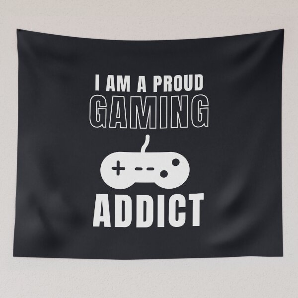 Item preview, I am a proud gaming addict white designed and sold by Creative Life.