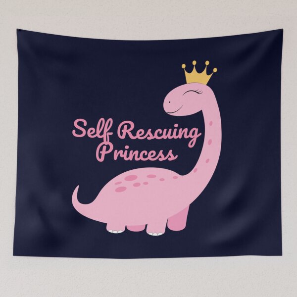 Item preview, self rescuing princess,funny  designed and sold by Thingamabobb.