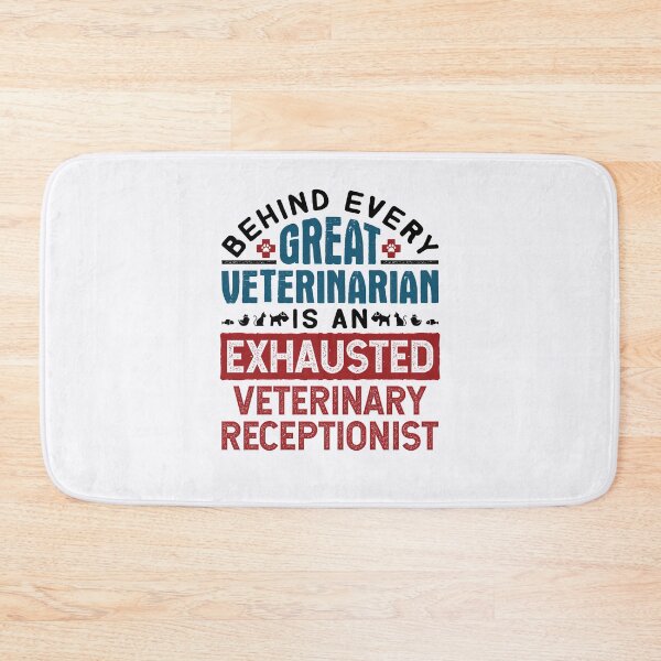 Item preview, Exhausted Veterinary Receptionist Funny Veterinarian Front Desk designed and sold by jaygo.