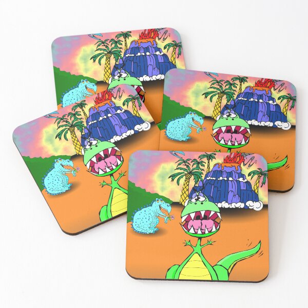 Item preview, dinosaurs volcano kids poster designed and sold by BestDesign87.