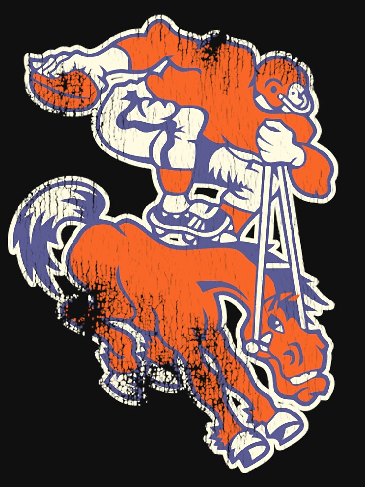 Denver Broncos // Retro Fan Art Design Sticker for Sale by AqUessT12