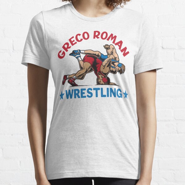 Wrestling T-Shirt Ringer T-Shirts Tee Sport Lutte Ringen GRECO-ROMAN Black 