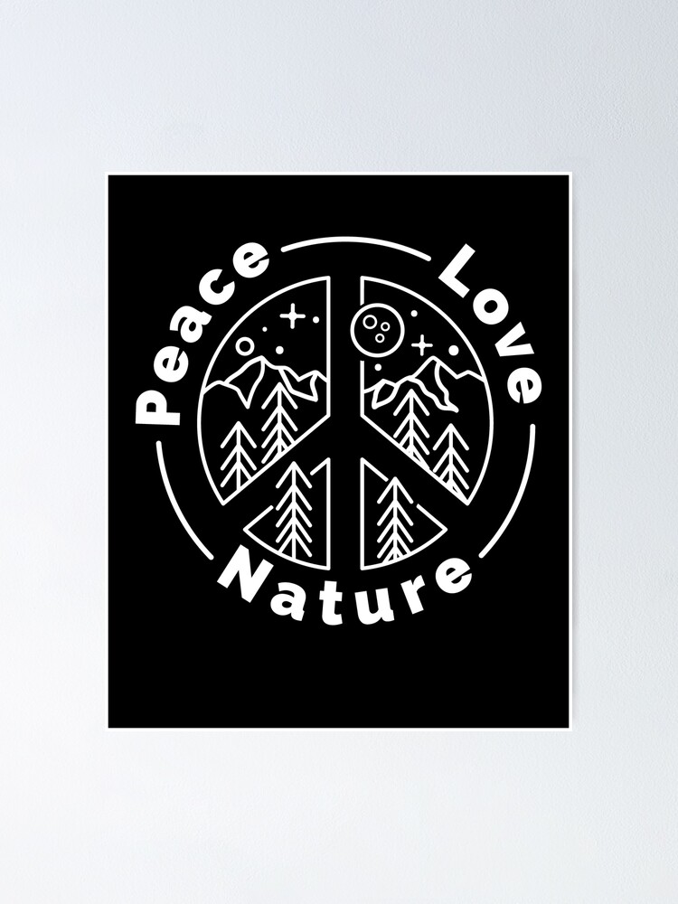 Thumbnail 1 von 3, Poster, Peace Love Nature Peace Sign Symbol designt und verkauft von GregariousD.