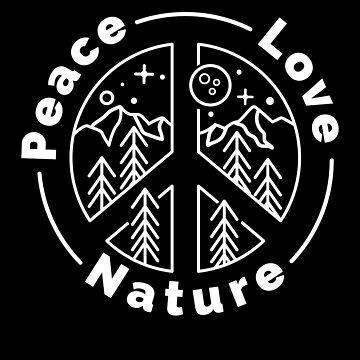 Vorschaubild zum Design Peace Love Nature Peace Sign Symbol von RoguePixel