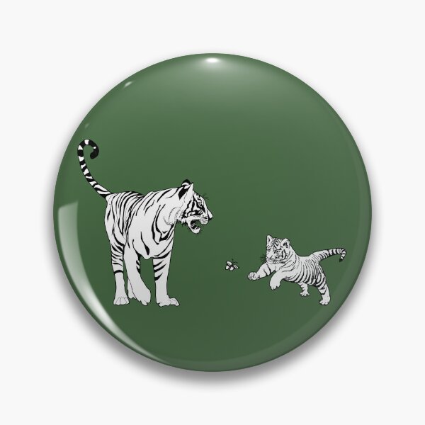 Item preview, A Tiger Watching its Cub Playing with a Butterfly designed and sold by Arkneer.