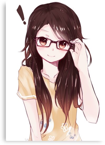 Cute Anime Girl Canvas Print By Ilikebigboties