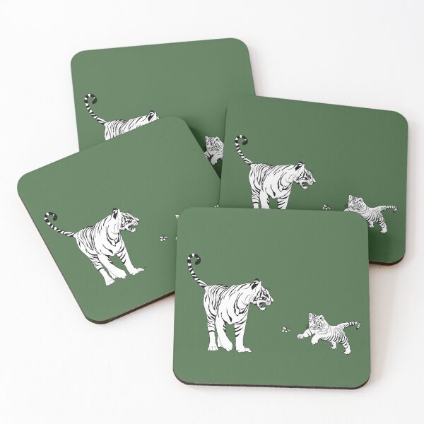 Item preview, A Tiger Watching its Cub Playing with a Butterfly designed and sold by Arkneer.