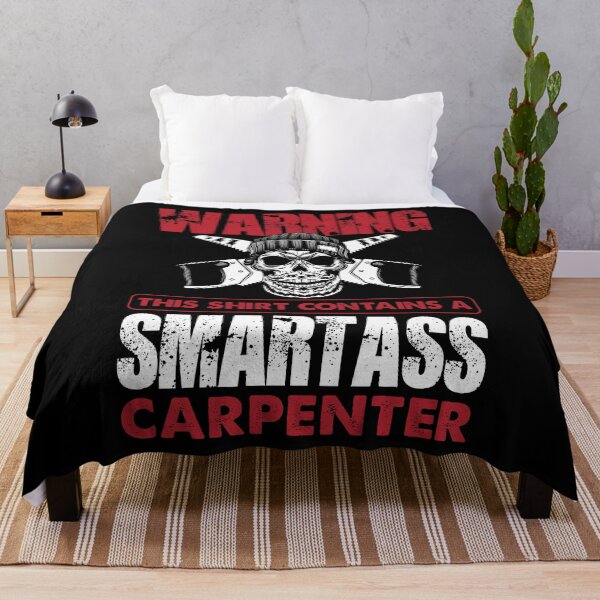 Item preview, Warning This Shirt Contains A Smartass Carpenter designed and sold by Joxxio.