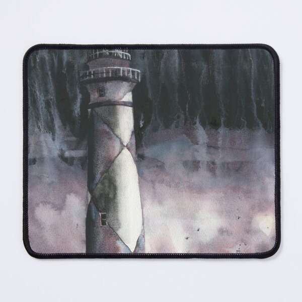 Item preview, Cape Lookout lighthouse in the Outer Banks, North Carolina.  Monochromatic B&W artwork Cape Lookout lighthouse OBX designed and sold by rfoxphoto.