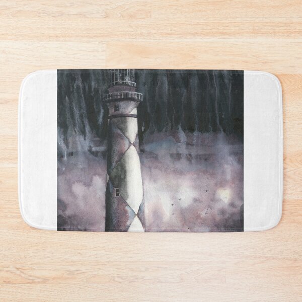 Item preview, Cape Lookout lighthouse in the Outer Banks, North Carolina.  Monochromatic B&W artwork Cape Lookout lighthouse OBX designed and sold by rfoxphoto.