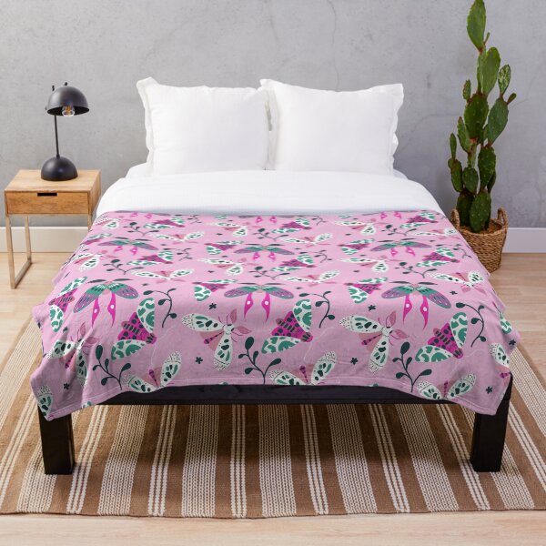 Item preview, modern pink moths pattern  - modern insects aesthetic designed and sold by Patrick Gervacio.