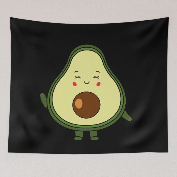 Item preview, Happy Kawaii Avocado designed and sold by ProtonProject.