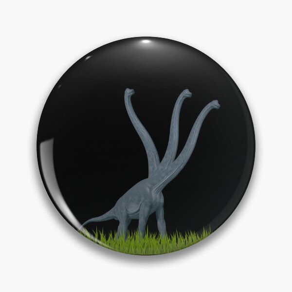 Item preview, Three-necked dinosaur (grass edition, in black) designed and sold by CosmicStory.