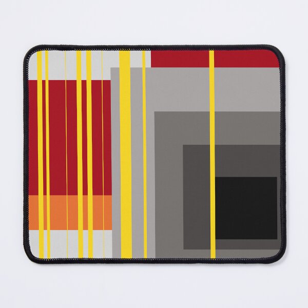 Item preview, Rectangles and Stripes in yellow grey designed and sold by Move-Art.