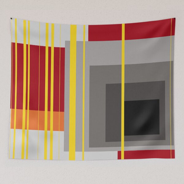 Item preview, Rectangles and Stripes in yellow grey designed and sold by Move-Art.