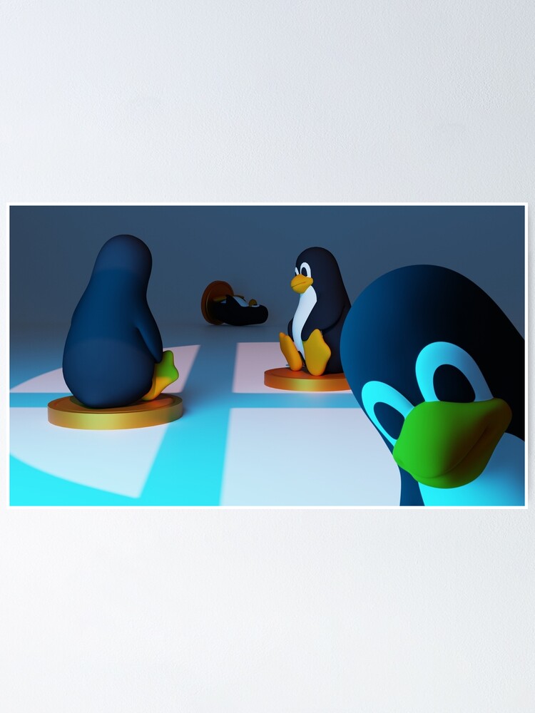 Alternate view of Linux vs the Window Poster