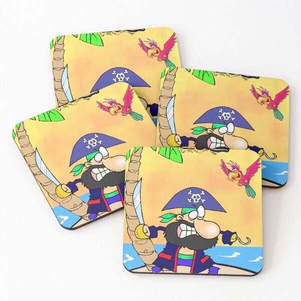 Item preview, captain hook parrot island tree pirate fun clip art funny cartoon character designed and sold by BestDesign87.