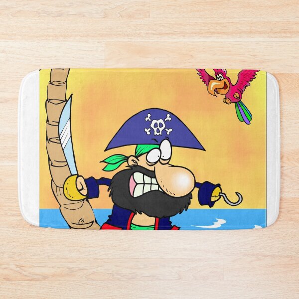 Item preview, captain hook parrot island tree pirate fun clip art funny cartoon character designed and sold by BestDesign87.