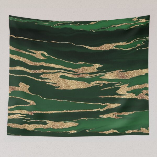 Item preview, Gold Green Marble Abstract Painting designed and sold by NdesignTrend.