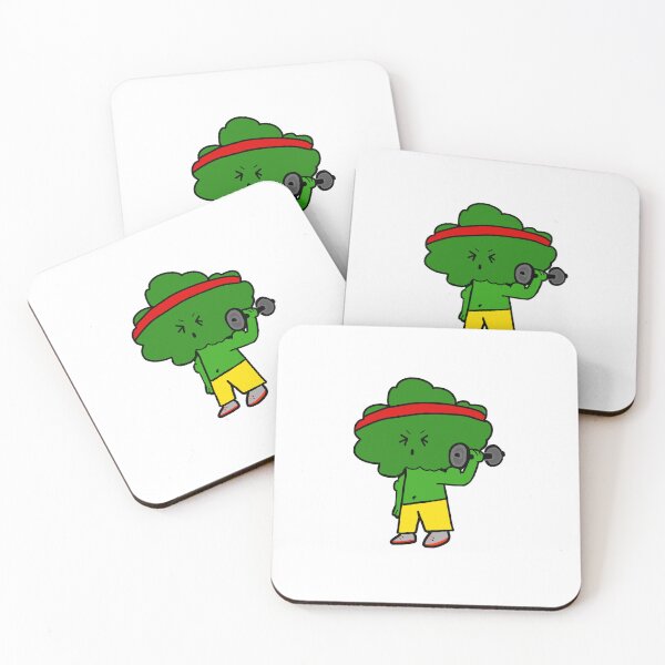 Item preview, Cartoon Broccoli Working Out  designed and sold by poppycoleman777.