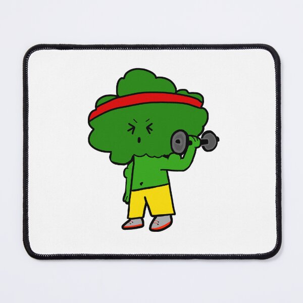 Item preview, Cartoon Broccoli Working Out  designed and sold by poppycoleman777.