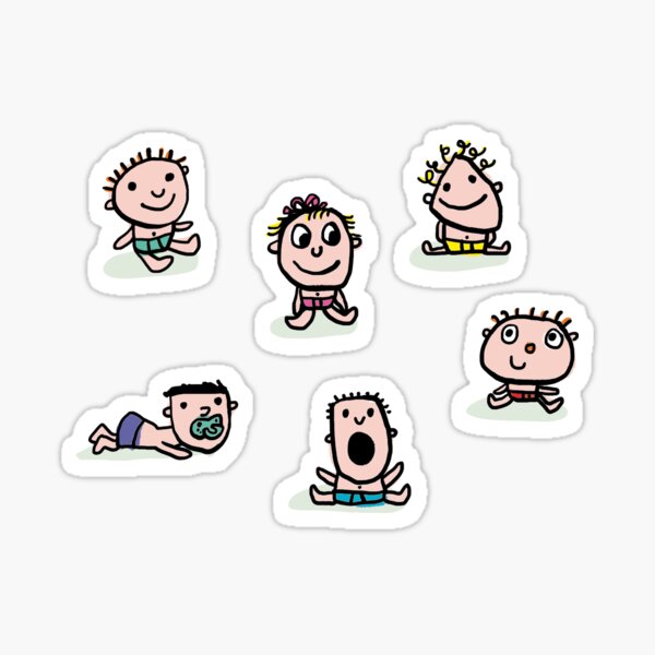 fröhliche Babies Sticker